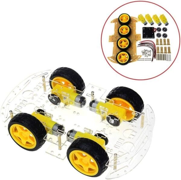 4WD Double Layer Smart Car Chassis Kit , robotic kit