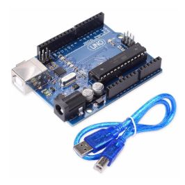 Arduino uno microcontroller Board with cable
