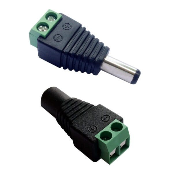 Male + Female 2.1*5.5mm for DC Power Jack Adapter Connector Plug For CCTV Camera