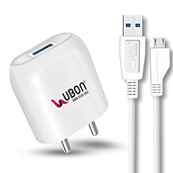 Ubon CH-59A Fast Charger 5V 2.4A With Dual USB Ports & Charging Cable